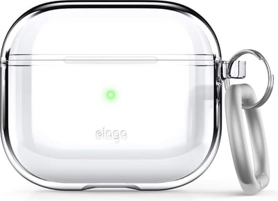 Transparante beschermhoes met karabijnhaak voor AirPods 3 - anti-vergeling, draadloos opladen, geschikt voor dagelijks gebruik