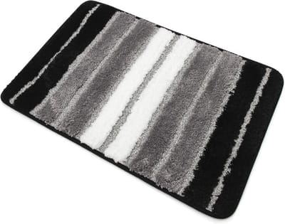 Spesh Badmat voor badkamer, 40 x 60 cm, microvezel badmat, antislip badkamermat, zacht en machinewasbaar (grijs)