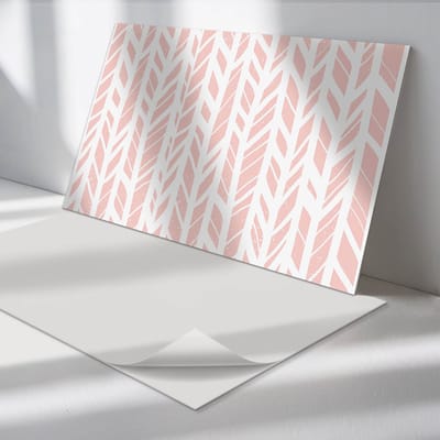 Wallfluent Vinyl Wandpaneel - Gestreept patroon met lijnen Zelfklevend Muurpaneel - 100 cm x 50 cm - Roze Vinyl Wandpaneel - 1 stuk - Rechthoekig Wandbekleding Vinyl - Patroon Wandpaneel - Vinyl Wandbekleding - Wandpaneel Keuken en Badkamer