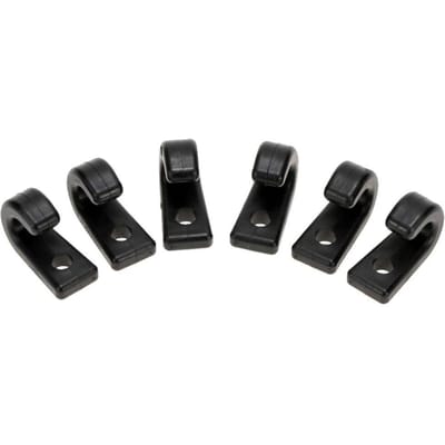 6 Stuks J-vormige Neerwaartse Haak Nylon J-vormige Schroeven Vastzet Haak Bungee Vastzet Schokkoord Voor Kajaks Kano's Boten black