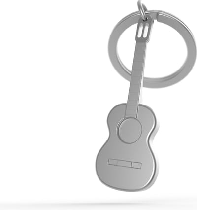 Metalmorphose sleutelhanger gitaar mat chrome Sixstring