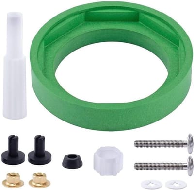 Toilet Tank Koppeling - Toilet Reparatie Kit - Lekkage Voorkomen - Messing Bouten - 7.5 cm Pakking - Groen