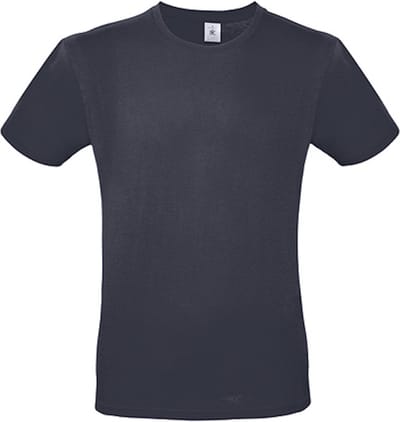 2-Pack herenshirt '150' met ronde hals B&C Collectie Light Navy maat XS