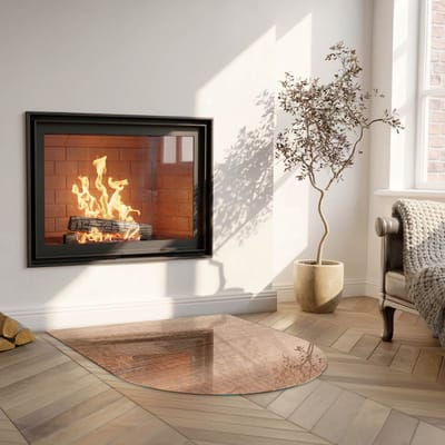 Coloray Vloerplaat Houtkachel - Plaat onder Houtkachel - 100 cm x 100 cm - Kachel Onderplaat - Bruin Vloerplaat Kachel - Plaat Kachel - Onderplaat Kachel - Houtkachel Vloerplaat - Onderplaat