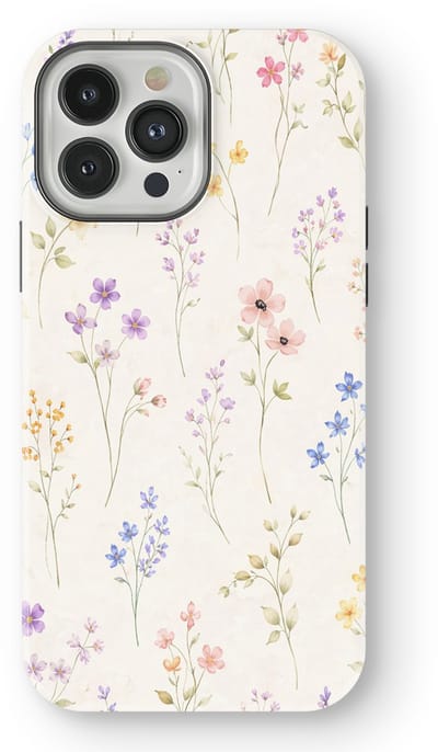Bloemen Design Hoesje geschikt voor iPhone 13 Pro | Flower Print Tough Case met Mag | Shockproof | Bloemen Motief Backcover geschikt voor iPhone 13 Pro Wildflower Whisper