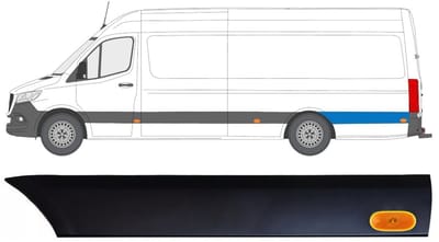Sierlijst zijlijst achter spatbord met lamp voor Mercedes Sprinter 2018- / Links