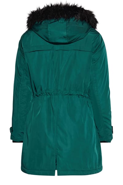Yours Groene Parka Met Nepbont Size 42