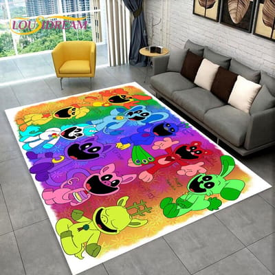 Schattige S-Glimlachende C-Diertjes Katnap Craftycorn Cartoon Tapijt Vloerkleed voor Slaapkamer Woonkamer Huis Sofa Decoratie, Kinderdecor Vloermat 40x60cm( 15x23in )