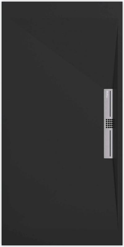 Sanifun douchebak Stone Side Black Smooth 1400 x 700 S