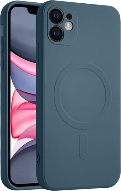 Casify Siliconen Hoesje geschikt voor MagSafe iPhone 11 Hoesje - Blauw