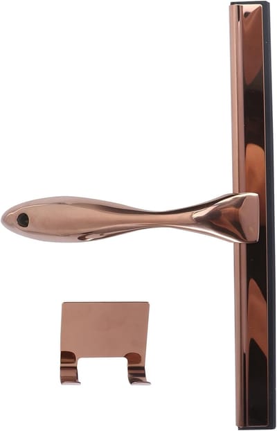 Douchewisser Roestvrijstaal - Raamwisser Glasreiniger - Schoonmaken van Glas - Ergonomische Handgreep - 25 cm - Roségoud