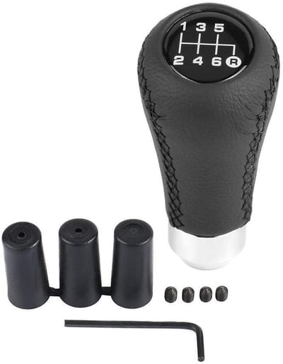 Golden crown - Gear Shift - Universele 6 Speed Schakelknop - Eenvoudige installatie - Zwart - Comfortabel grip - Geschikt voor de meeste voertuigen - In...