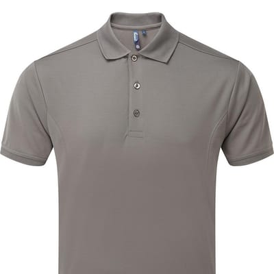 Premier Heren Coolchecker Poloshirt (Donkergrijs)