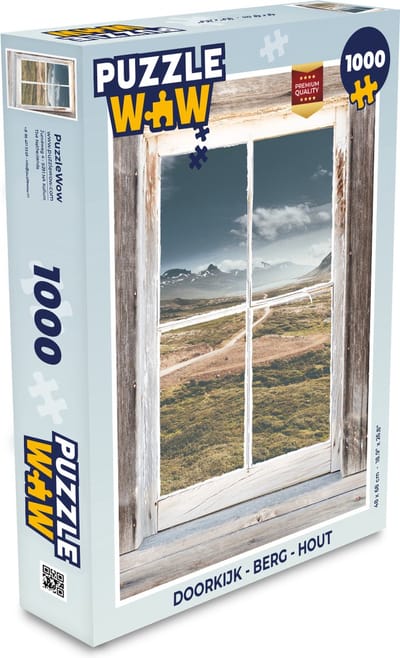 Puzzel Doorkijk - Berg - Hout - Legpuzzel - Puzzel 1000 stukjes volwassenen