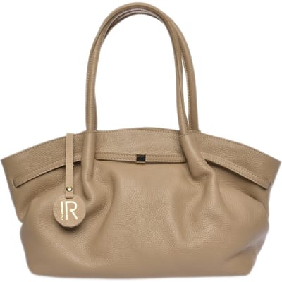 Isabella Rhea Beige Rundleer Tas