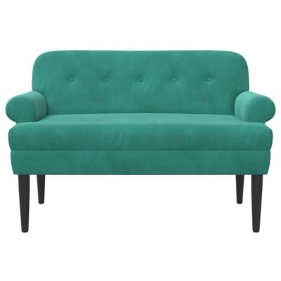vidaXL - Lovingseat - met - knoopge - tuft - Turquoise - 120 - x - 66 - x - 78 - cm - fluweel