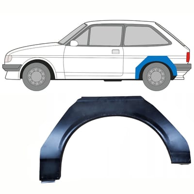 Reparatiepaneel achterspatbord voor Ford Fiesta 1983-1989 / Links