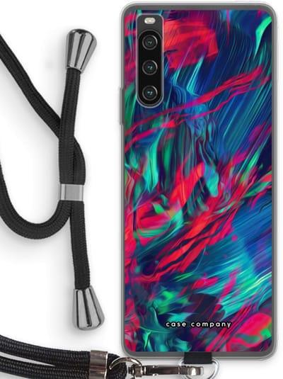 Case Company® - Hoesje met koord geschikt voor Sony Xperia 10 IV hoesje met Koord - Pilgrims Of The Sea - Telefoonhoesje met Zwart Koord - Bescherming aan alle Kanten en Over de Schermrand