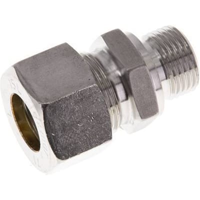 M18x1.5 Buitendraad x 15L RVS Rechte Knelfitting 315 Bar DIN 2353 - FL2S-MO-ST-M18-15-L