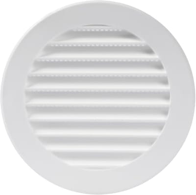 Witte Soffit Vent Cover 10,5 cm - Ronde Luifel voor Ventilatie met Ingebouwde Insectenhor - Geschikt voor Badkamer, Huis, Kantoor en Keuken