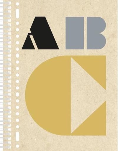 collegeblok kraft geometric lijn, 160 bladzijde met microperforatie. 60grams papier