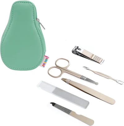 Haakaa | Pear-Fect | Manicure setje | Mint Groen | Kindernagels knippen | kinder schaartje