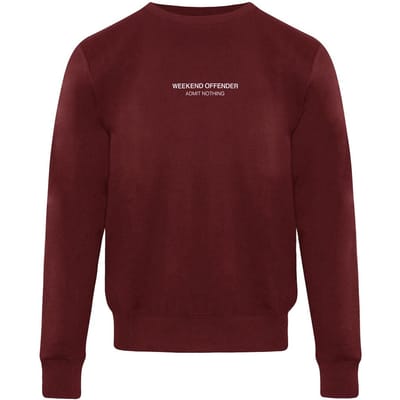 Weekend Offender Logo Heren Wijn Sweater