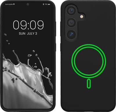 kwmobile telefoonhoesje geschikt voor Samsung Galaxy S25 - Hoesje met magneet compatibel met MagSafe - Smartphone case in zwart