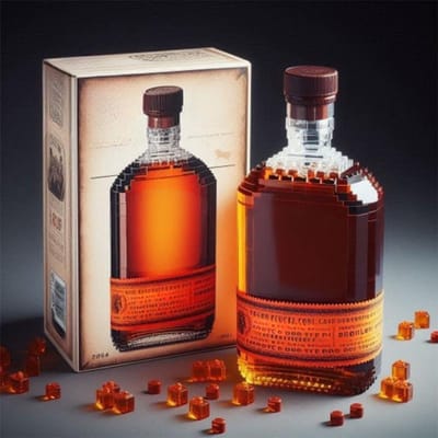 Bouwstenen whiskyfles geïmporteerde wijnfles decoratieset geavanceerd wijn cultureel baksteen speelgoed cadeau geef vrienden 2025 NIEUW NO BOX