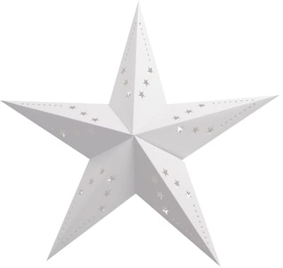 PARTYPRO - Witte sterrenlantaarn 30 cm van kartonpapier