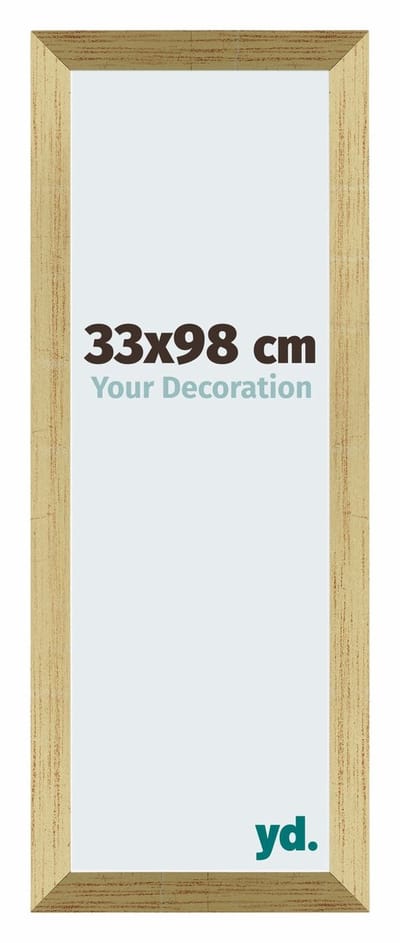 Your Decoration - Puzzellijst 33x98 cm - Goud Glans - Puzzellijst 500-1000 stukjes - MDF Fotolijst - Mura