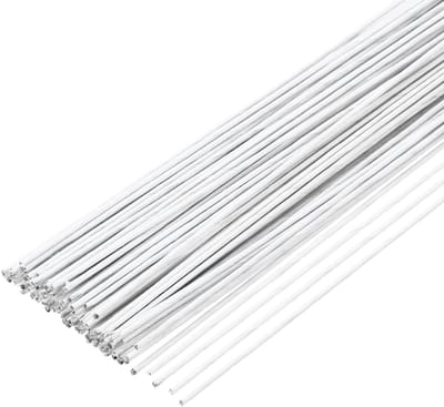 Bloemendraad Stelen - Buigzaam Draad - Bloemstukken Maken - Niet Makkelijk Roestend - 0.9mm Dik 36cm - Wit