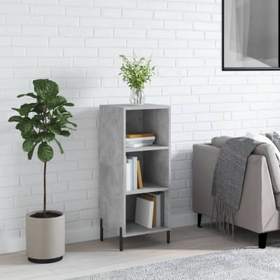 vidaXL - Dressoir - 34,5x32,5x90 - cm - bewerkt - hout - betongrijs