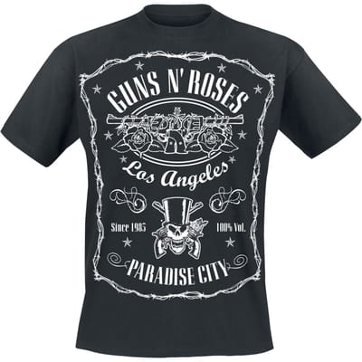 Guns N' Roses T-shirt - Paradise City Label - S tot 4XL - zwart