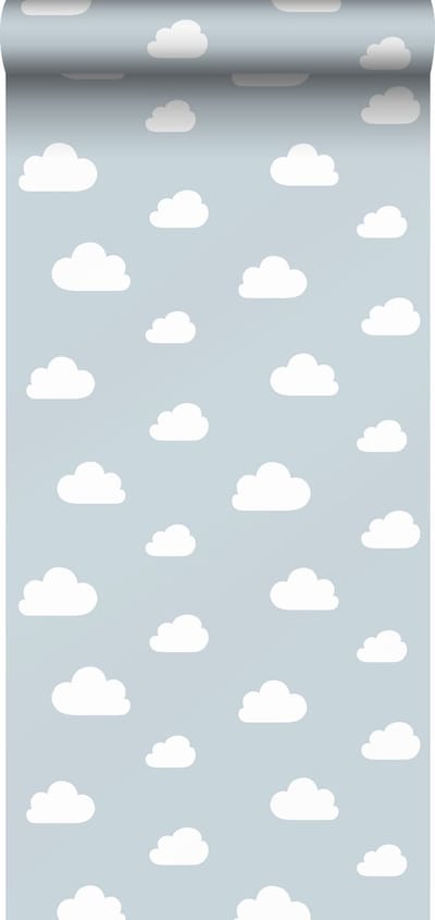 ESTAhome behang wolkjes babyblauw - 53 cm x 10.05 m - 139485
