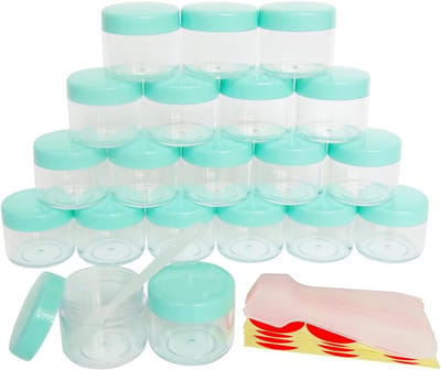 Set van 20 Stuks 20ml Ronde Jars - Kleine Reiskruiken voor Cosmetica, Crèmes, DIY en Lipgloss