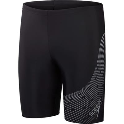 Speedo Medley Logo Jammer Heren Sportzwembroek - Zwart/Grijs