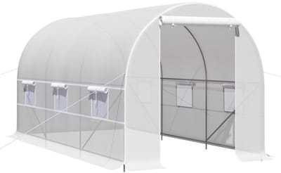 SmartLiving.Store - Tuinkas - Tunnelkas - Broeikas - Kweekkas - 4x2x2 - Wit