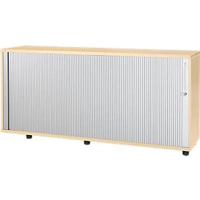 Schäfer Shop Select Dwarsrolluikkast, hout, 2 legborden, B 1600 mm x D 421 x H 750 mm, ahorndecor
