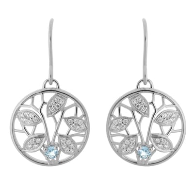 Orphelia 'Oceane' Dames 925 Sterling Zilveren Set: Ketting-Hanger + Oorbellen - Zilver SET-7090