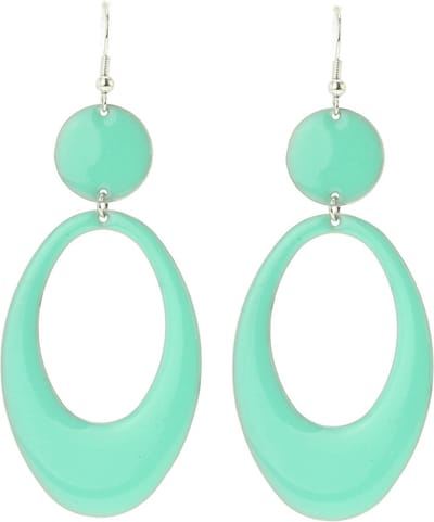 Behave - Oorhangers - Ovaal - Mintgroen Turquoise - 9 cm lang