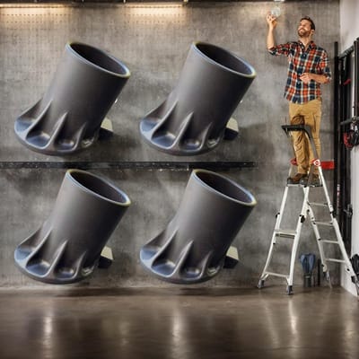 Veiligheidsklompen Ladder - Ladderstabilisatoren Antislip - Trap Veiligheid - Anti-kras Bescherming - 4 stuks - Zwart