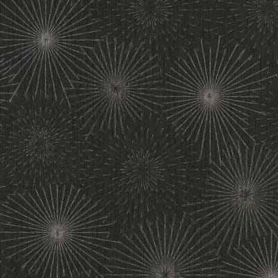 Grafisch behang Profhome 388181-GU vliesbehang hardvinyl warmdruk in reliëf licht gestructureerd met abstract patroon subtiel glinsterend zwart goud zilver 5,33 m2