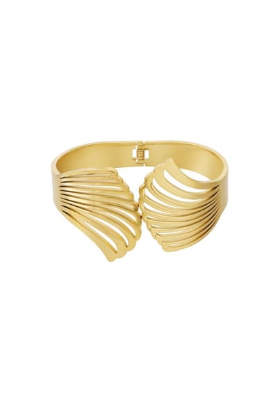 Bijoutheek Armband (Sieraad) Waaier Bangle Goud