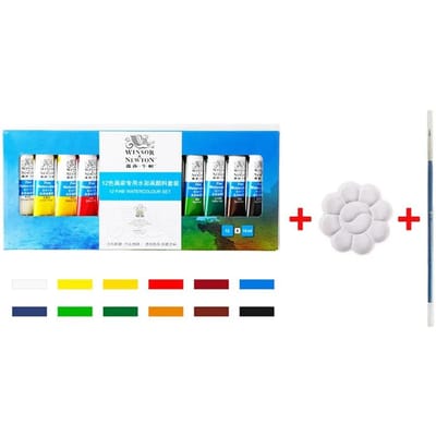 Aquarelverf Fijn Glad Hoge Kwaliteit 12/18/24/36 Kleuren 10ML Voor Kunstenaar Student blue