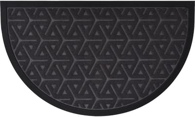Luance Deurmat Wilson - donkergrijs - rubber - halve maan - 75 x 44 cm - schoonloopmat- buiten