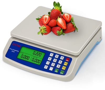 Dailygoods- Keukenweegschaal 30 kg - Digitale Voedselweegschaal - LCD-scherm - Inclusief Voedingsadapter - Nauwkeurige Metingen - Ruim Platform - Voedscale