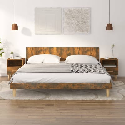 vidaXL - Nachtkastjes - 2 - st - 40x35x47 - cm - gerookt - eikenkleurig