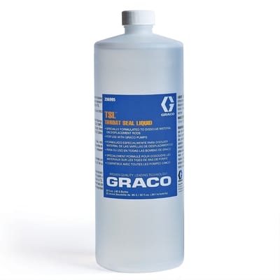 GRACO TSL 206995 - Zuigersmeermiddel Throat Seal Liquid - 1 liter (946 ml) - Beschermt pakkingen en voorkomt verfaanslag - Voor alle Airless spuittoestellen - Verlengt de levensduur van de pomp