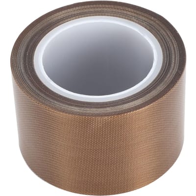 PTFE Glasdoek Tape 32,8ft Hoge Temperatuurbestendigheid Isolatie PTFE Tape voor Vacuümsealer 0.13x38mm/0.01x1.5in